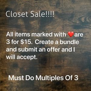 Closet Sale